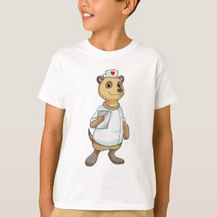 Meerkat as Nurse with Heart T-Shirt