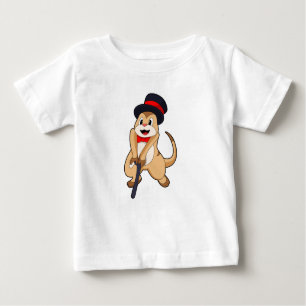 Meerkat as Pensioner with Walking stick Baby T-Shirt