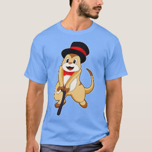 Meerkat as Pensioner with Walking stick T-Shirt