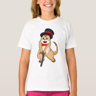 Meerkat as Pensioner with Walking stick T-Shirt