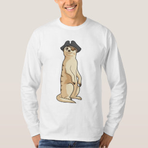 Meerkat as Pirate with Pirate hat T-Shirt