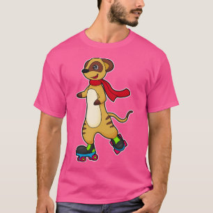 Meerkat as Skater with Roller skates T-Shirt