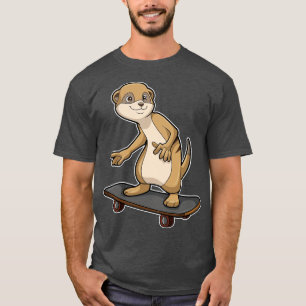 Meerkat as Skater with Skateboard 3 T-Shirt