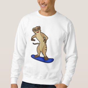 Meerkat as Snowboarder with Snowboard Sweatshirt