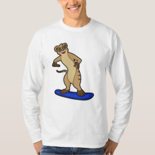 Meerkat as Snowboarder with Snowboard T-Shirt