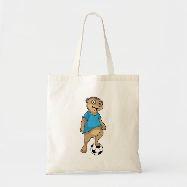 Meerkat as Soccer player with Soccer Tote Bag (Front)