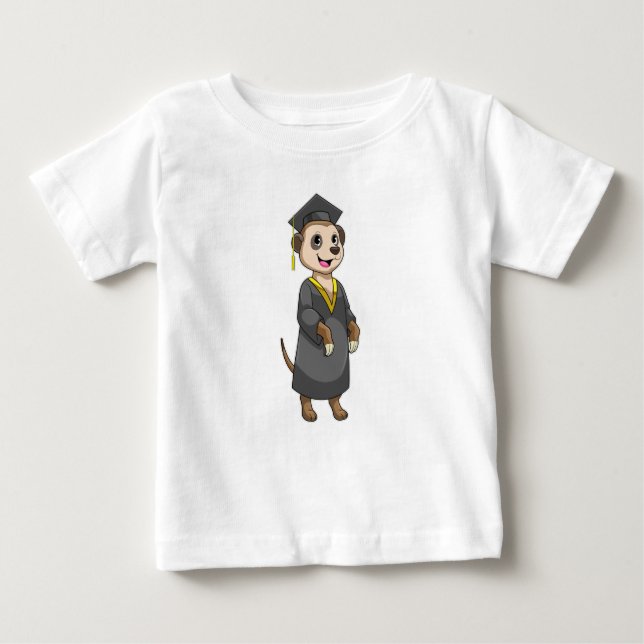 Meerkat as Student with Diploma Baby T-Shirt (Front)