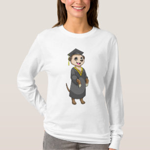 Meerkat as Student with Diploma T-Shirt