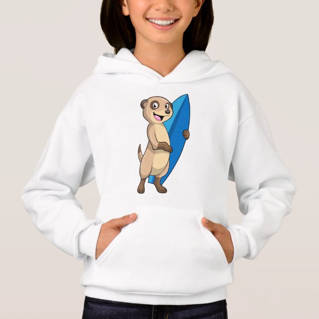 Meerkat as Surfer with Surfboard (Front)