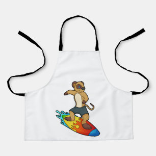 Meerkat as Surfer with Surfboard Apron