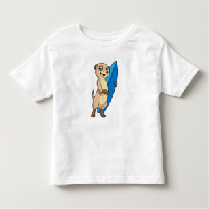Meerkat as Surfer with Surfboard Toddler T-Shirt