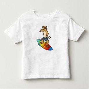 Meerkat as Surfer with Surfboard Toddler T-Shirt