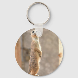 Meerkat at Attention Keychain
