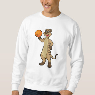 Meerkat at Basketball Sports Sweatshirt