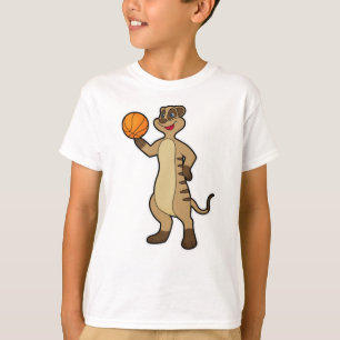 Meerkat at Basketball Sports T-Shirt