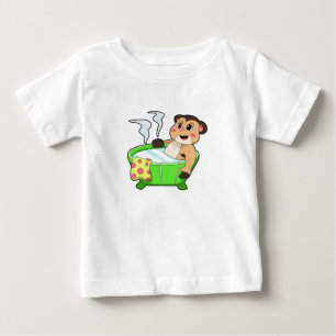 Meerkat at Bathing in Bathtub Baby T-Shirt