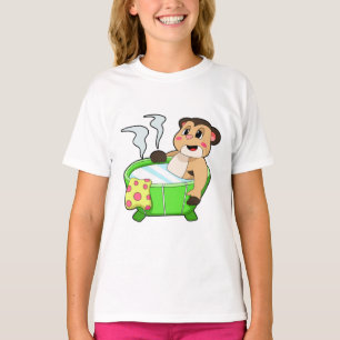 Meerkat at Bathing in Bathtub T-Shirt