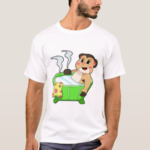 Meerkat at Bathing in Bathtub T-Shirt