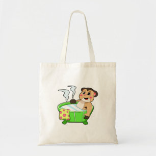 Meerkat at Bathing in Bathtub Tote Bag