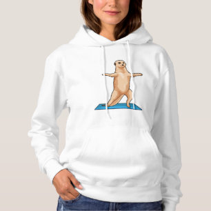 Meerkat at Fitness Stretching exercise Hoodie