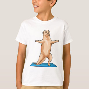 Meerkat at Fitness Stretching exercise T-Shirt