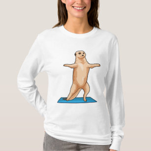 Meerkat at Fitness Stretching exercise T-Shirt