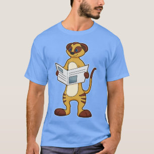 Meerkat at Reading a Newspaper T-Shirt