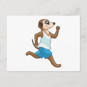 Meerkat at Running Sports Postcard