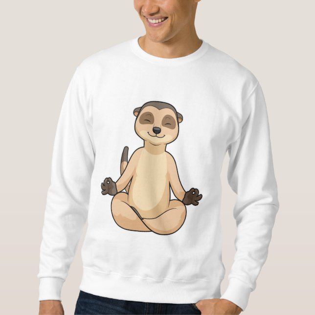 Meerkat at Yoga Meditation Sweatshirt (Front)