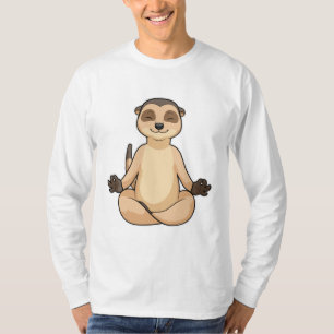 Meerkat at Yoga Meditation T-Shirt