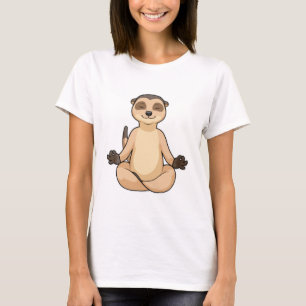 Meerkat at Yoga Meditation T-Shirt