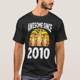 Meerkat Awesome Since 2010 12th Birthday 12 Years T-Shirt