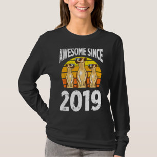 Meerkat Awesome Since 2019 3rd Birthday 3 Years Ol T-Shirt