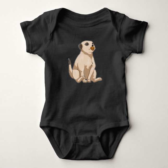 Meerkat Baby Pacifier Bodysuit (Front)