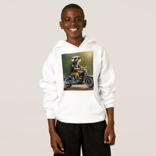 Meerkat Bikie On A Motorbike,