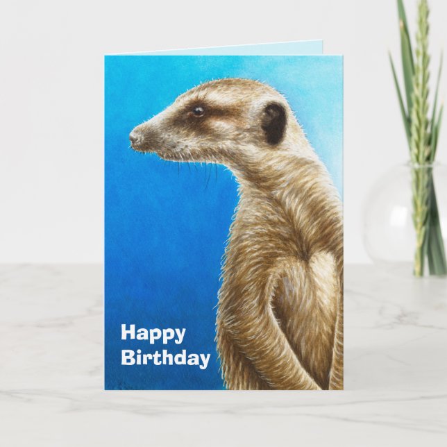 Meerkat Birthday Card (Front)