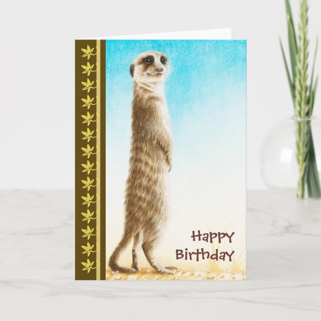 Meerkat Birthday Card (Front)