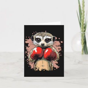 Meerkat Boxing Champion With Gloves Ready Card