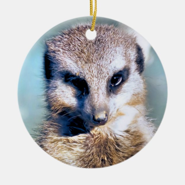 MEERKAT CERAMIC TREE DECORATION (Front)