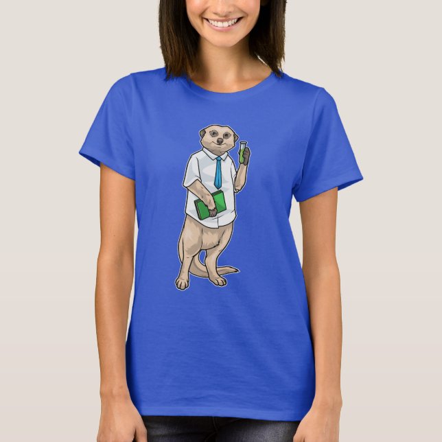 Meerkat Chemistry Teacher Test tube T-Shirt (Front)
