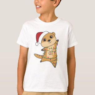 Meerkat Christmas Snow Winter Animals T-Shirt