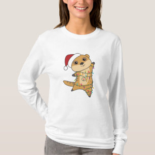 Meerkat Christmas Snow Winter Animals T-Shirt