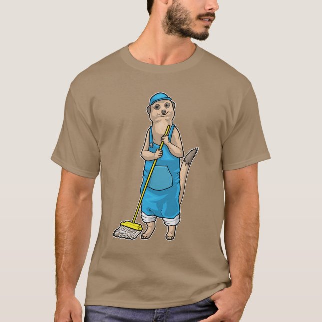 Meerkat Cleaner Mop T-Shirt (Front)