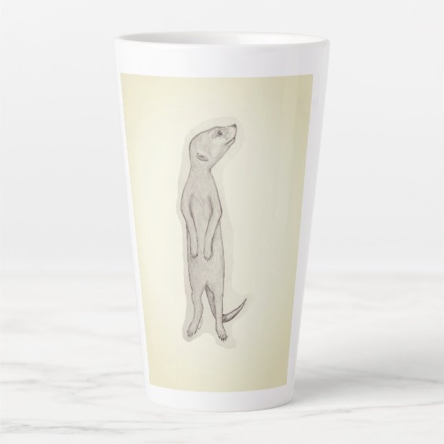 Meerkat, coffee mug, tea, latte, home, kitchen latte mug (Front)
