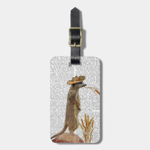 Meerkat Cowboy Luggage Tag