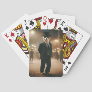 Meerkat Dressed For Black Tie Event,  Playing Cards