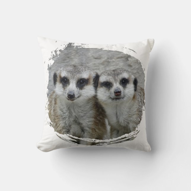 Meerkat duo 003 cushion (Front)