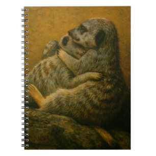 Meerkat Embrace – Heartfelt Wildlife Art Print Notebook