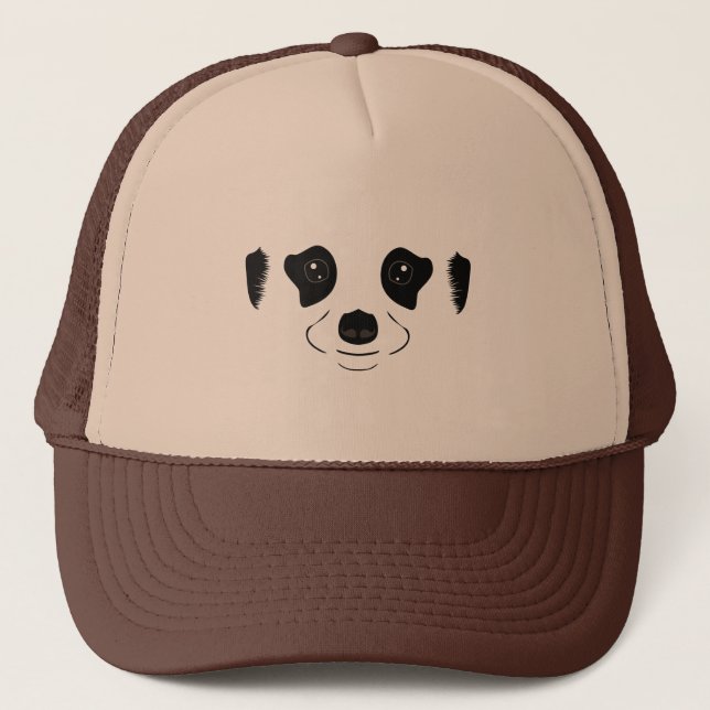 Meerkat face silhouette trucker hat (Front)