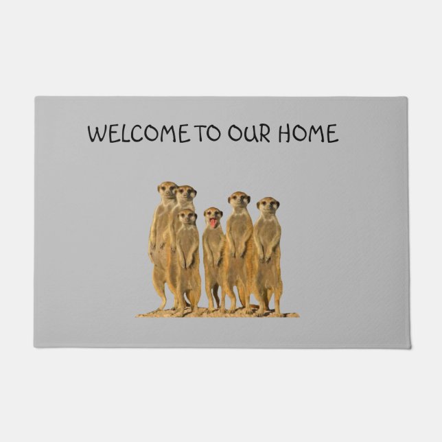 Meerkat Family Doormat (Front)